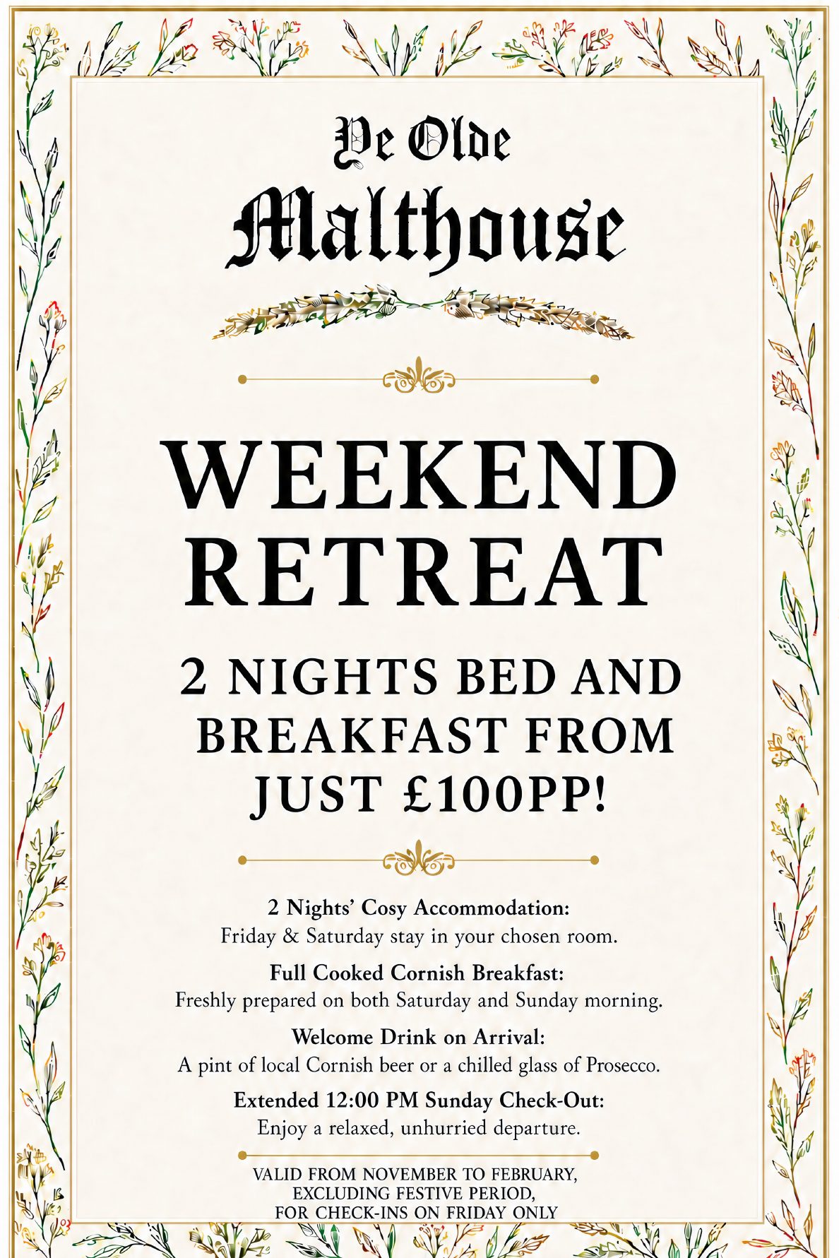 The Weekend Retreat offer poster